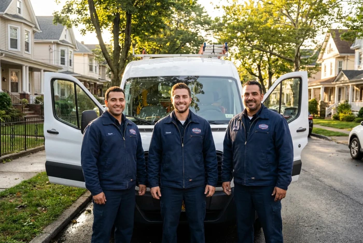 The Chill Factor HVAC crew with their service van